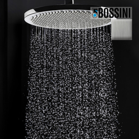 Ensemble pomme de tête douche 280mm bras vertical nickel brossé Apice - Bossini H31430D094