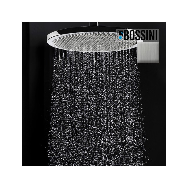 Ensemble pomme de tête douche 280mm bras vertical nickel brossé Apice - Bossini H31430D094
