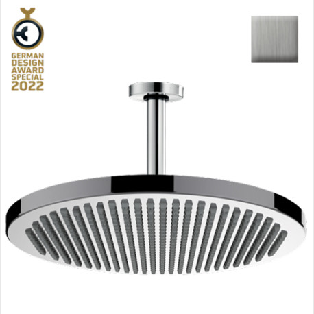 Ensemble pomme de tête douche 280mm bras vertical nickel brossé Apice - Bossini H31430D094