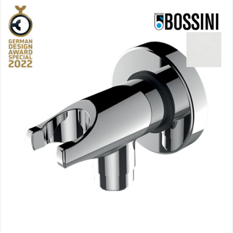 Support douchette en laiton avec prise d'eau blanc mat Apice - Bossini CE3000045