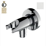 Support douchette en laiton avec prise d'eau blanc mat Apice - Bossini CE3000045