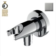 Support douchette en laiton avec prise d'eau nickel brossé Apice - Bossini CE3000094