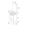 Ensemble meuble de salle de bain, lavabo et miroir blanc brillant Inara - SALGAR 113681