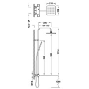 Colonne de douche thermostatique 2 voies Chrome - TRES 19039318