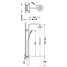 Colonne de douche thermostatique 2 voies Chrome - TRES 19038710
