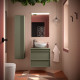 Meuble salle de bains 60cm 2 tiroirs Green Satin ATTILA - SALGAR 104941