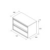 Meuble salle de bains 80cm 2 tiroirs White Satin ATTILA - SALGAR 104954