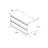 Meuble salle de bains 100cm 2 tiroirs White Satin ATTILA - SALGAR 104964