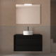 Meuble salle de bains 100cm 2 tiroirs Black Satin ATTILA - SALGAR 104965