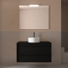 Meuble salle de bains 100cm 2 tiroirs Black Satin ATTILA - SALGAR 104965