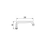 Bec tube 20 cm chromé - TRES 9134315