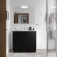 Meuble salle de bains + Vasque 100cm 3 tiroirs Black Satin ATTILA - SALGAR 105153