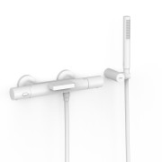 Robinet thermostatique mural pour baignoire et douche Blanc mat - TRES 19017428BM