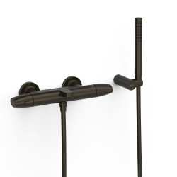 Ensemble douche bain-douche thermostatique Noir bronze - TRES 19017439KMB