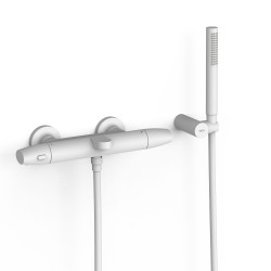 Ensemble douche bain-douche thermostatique Blanc mat - TRES 19017439BM