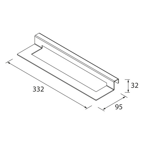 Porte-serviette LLOYD blanc mat 340 x 95 x 32 mm - SALGAR 97657