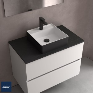Vasque à poser TALEA solid surface BICOLORE 360x115x360mm - SALGAR 97652