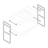 Structure métallique LLOYD HAUTE noir mat 345 x 16 x 790 mm - SALGAR 97720