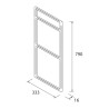 Structure métallique LLOYD HAUTE noir mat 345 x 16 x 790 mm - SALGAR 97720