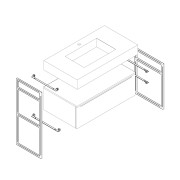 Structure métallique LLOYD HAUTE noir mat 345 x 16 x 790 mm - SALGAR 97720