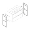 Structure métallique LLOYD HAUTE noir mat 345 x 16 x 790 mm - SALGAR 97720