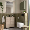 Ensemble Salle De Bains Inara 70 2 Portes 1 Tiroir Chêne Naturel - SALGAR 113725