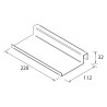 Ëtagère LLOYD noir mat 220 x 32 x 112 mm - SALGAR 97666