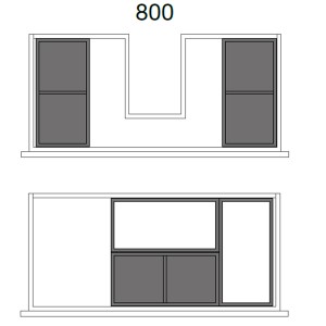 Organisateur de tiroir 1 espace NOIR 160 x 332 x 70 mm - SALGAR 104592