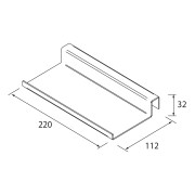 Ëtagère LLOYD blanc mat 220 x 32 x 112 mm - SALGAR 97659