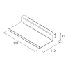 Ëtagère LLOYD blanc mat 220 x 32 x 112 mm - SALGAR 97659