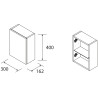 Module ALLIANCE 300 réversible 1 porte avec système push TERRACOTA - SALGAR 103607