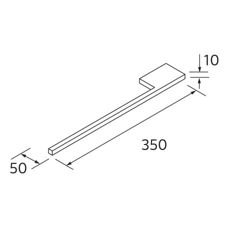 Porte-Serviettes Lyra Noir 350 X 10 X 50 Mm - SALGAR 113796