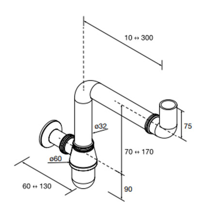 Siphon Reduit Conex - SALGAR 103976