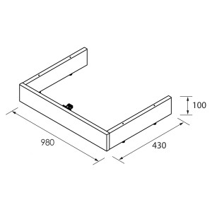 Plinthe 1000 Noyer Maya - SALGAR 104591