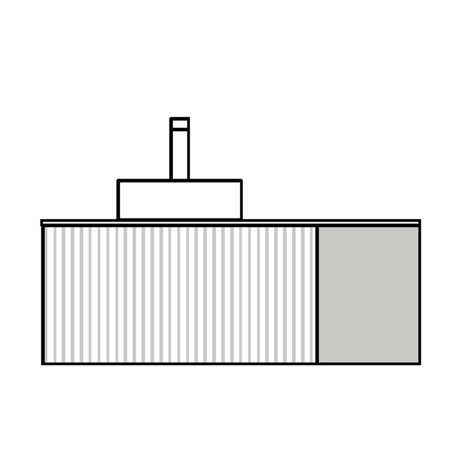 Coquette ALLIANCE 300 réversible 1 porte avec système push TERRACOTA - SALGAR 103161