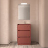 Ensemble Salle De Bains Noja 60 3 Tiroirs Red Satin - SALGAR 105624