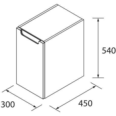 Coquette MONTERREY 300 1 porte droite anthracite mat 300x540x450 mm - SALGAR 96579