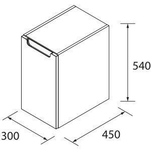 Coquette MONTERREY 300 1 porte droite chêne naturel 300x540x450 mm - SALGAR 96544