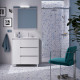Ensemble Salle De Bains Noja 85 3 Tiroirs 1 Porte White Gloss Gauche - SALGAR 105646
