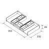 Tiroir haut pour meuble de 1000 mm - SALGAR 103145