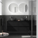 Ensemble Salle De Bains Noja 140 4 Tiroirs Black Satin - SALGAR 105527