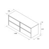 Ensemble Salle De Bains Noja 140 4 Tiroirs Black Satin - SALGAR 105527