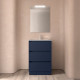 Ensemble Salle De Bains Noja 60 3 Tiroirs Blue Satin - SALGAR 105622