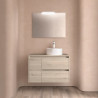 Ensemble Salle De Bains Noja 85 2 Tiroirs 1 Porte Chêne Naturel Gauche avec plan de toilette - SALGAR 105495