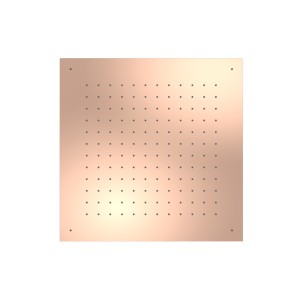 Douche de tête encastrée 2 types de jet 500 x 500 mm Or Rose 24K - TRES 134951OP