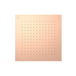 Douche de tête encastrée 2 types de jet 500 x 500 mm Or Rose Mat 24K - TRES 134951OPM