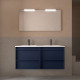 Meuble salle de bains + Vasque 120cm 4 tiroirs Blue Satin ATTILA - SALGAR 104924