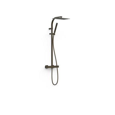 Ensemble douche robinet thermostatique 2 voies Over‑wall Noir Bronze - TRES 19039306KMB 