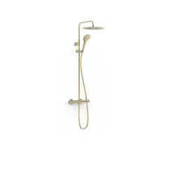 Ensemble douche robinet thermostatique 2 voies Over‑wall Cava Doré  - TRES 19039314CA 