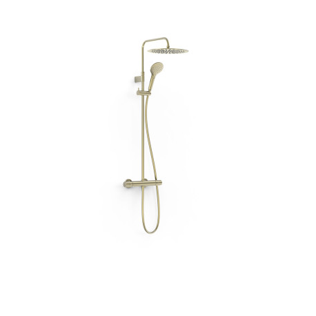 Ensemble douche robinet thermostatique 2 voies Over‑wall Cava Doré  - TRES 19039314CA 
